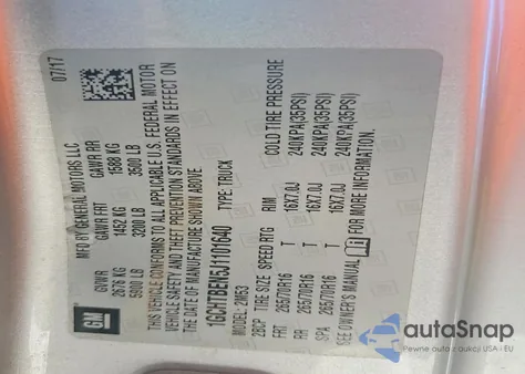 2018 Chevrolet Colorado z USA, uszkodzony, nr VIN 1GCHTBEN5J1101640